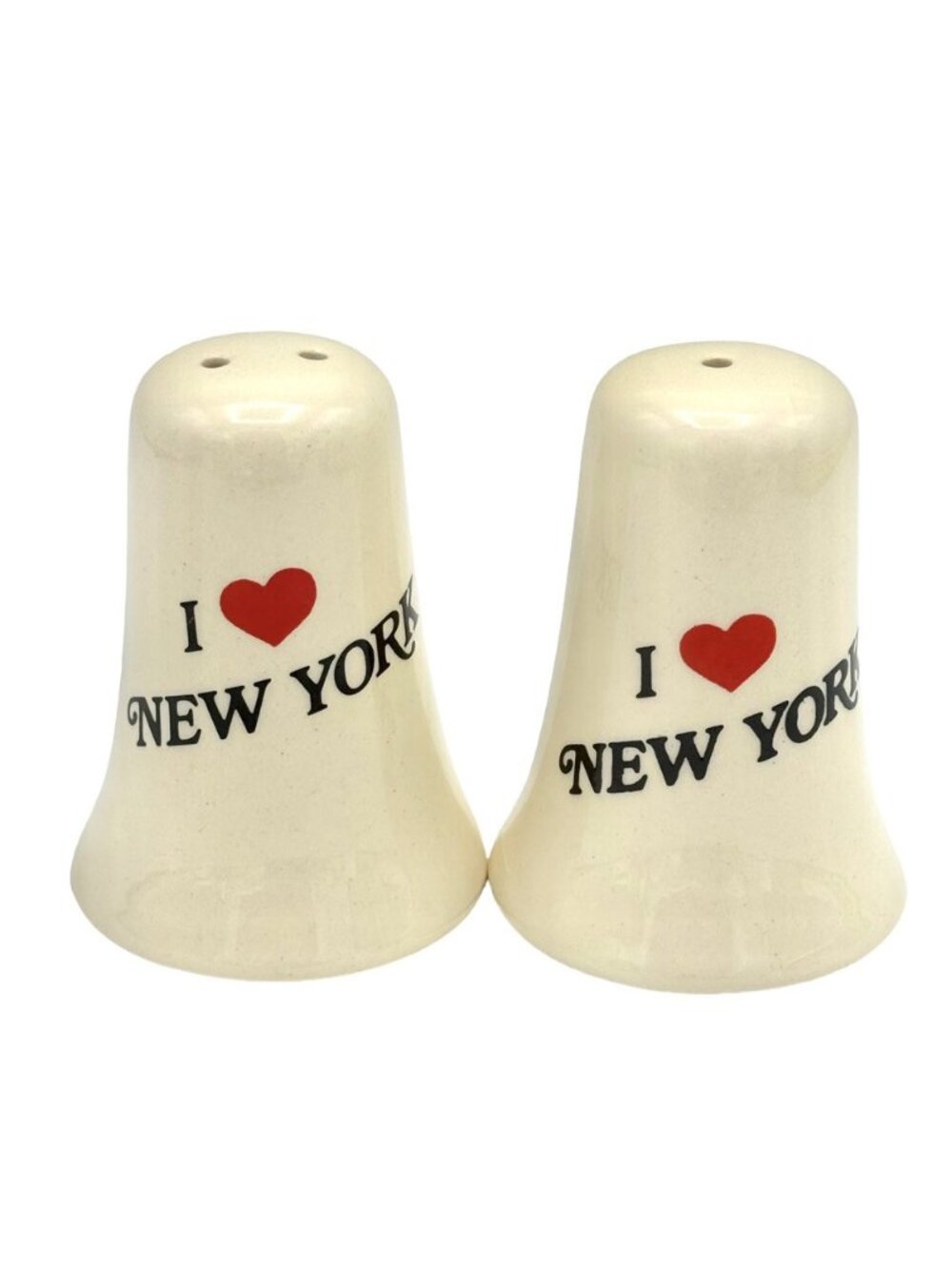 I Heart NY Salt & Pepper Shaker Set I Love New York Souvenir White, Black & Red